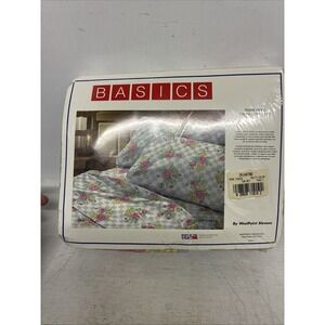 Vintage Westpoint Stevens Basics Rose Check Twin 3 Piece Sheet Set New
